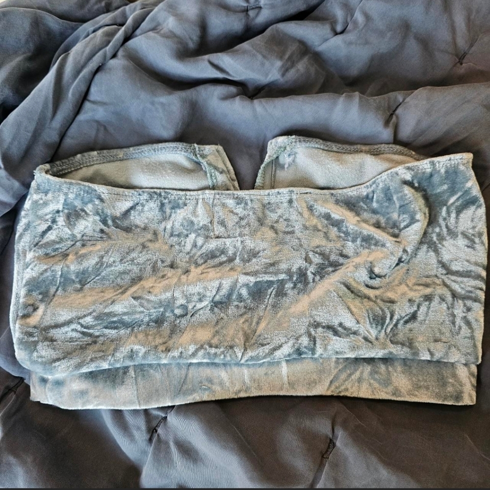 Blue Ruffle Shorts Tube Top Set - Picture 5 of 6